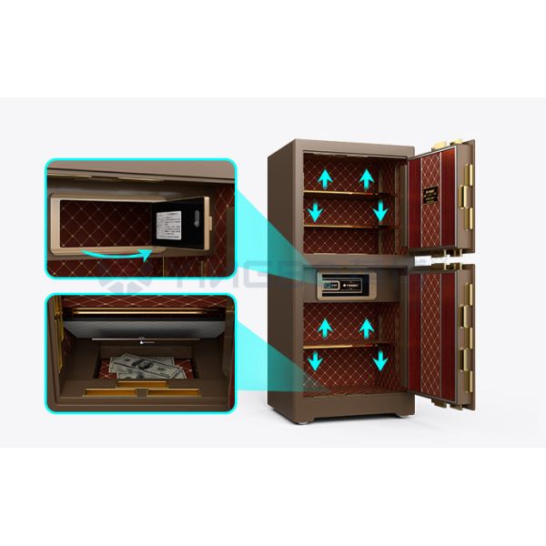 Impresión digital de acero sólido caja fuerte comercial de grado bancario biométrico H1280mm
