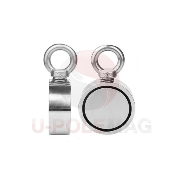 Q235 Coupe d'acier ronde NdFeB aimants aimants de pêche avec 800 KG super forte force de traction