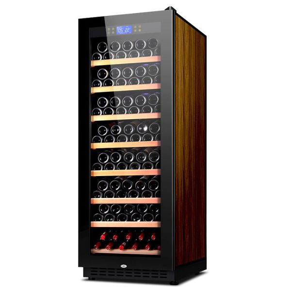 Freestanding Wooden Wine Cooler Cabinet with Digital Touch Control and Adjustable Shelves