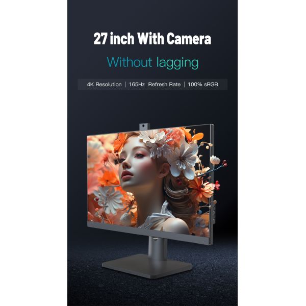 Resolución 4K 27 pulgadas LED PC de juegos Monitor de altura ajustable Bracket 165Hz tasa de actualización