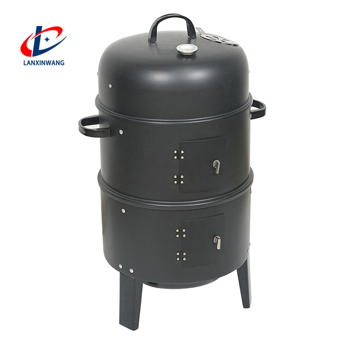 Outdoor Custom Barbecue Grill Double Layer For Smoking / Stove Top Cooking
