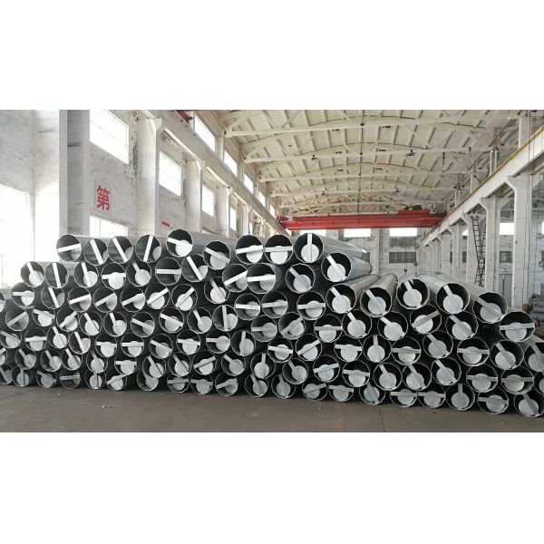 70ft 5mm Thick Q420 Galvanized And Black Tar Painted Steel Electric Pole