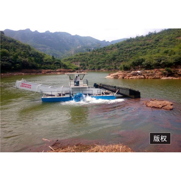 Fully Automatic Aquatic Grass Harvester with Full Hydraulic Drive for High Efficiency Floating Weed Collection