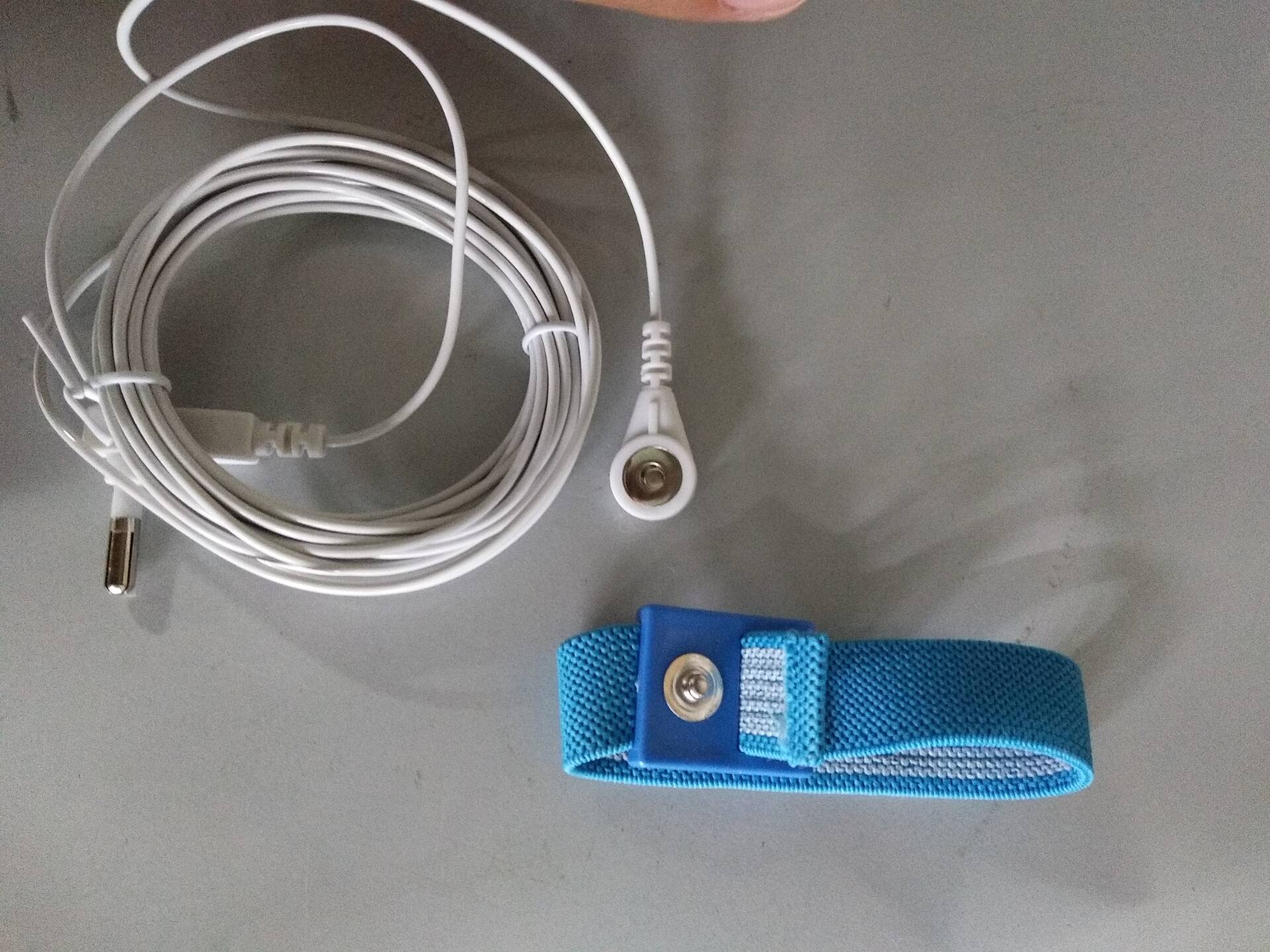 High Quality Blue Wristband for Grounding  Anti-Static Wrist Strap Keep Healthy Included Cable