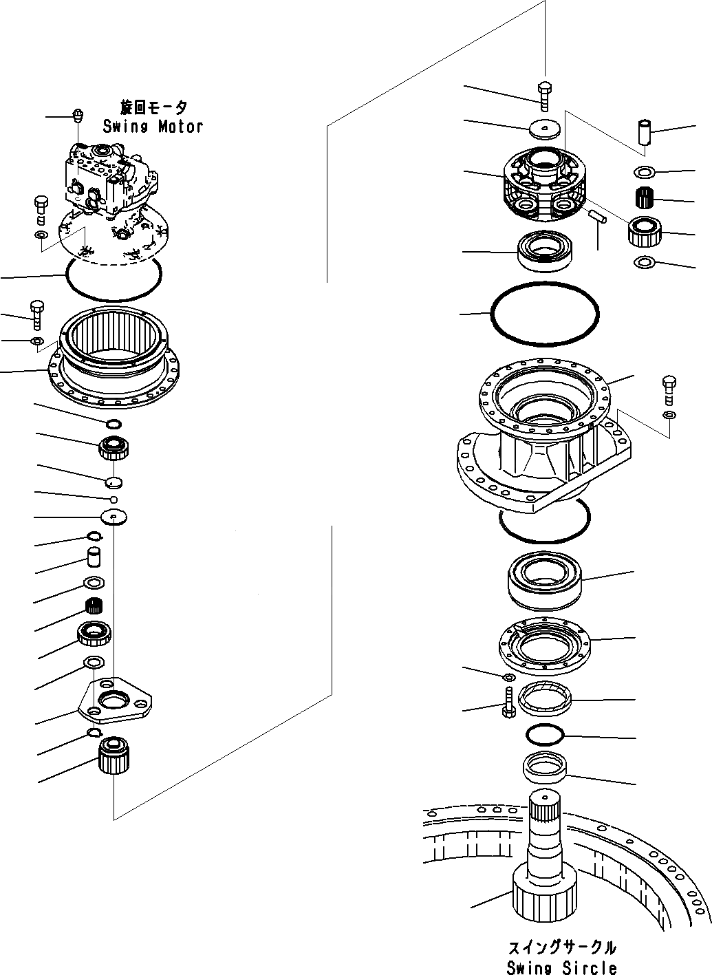 Assy 206-26-71480 206-26-71470 206-26-71460 do balanço de KOMATSU PC220-7 ò