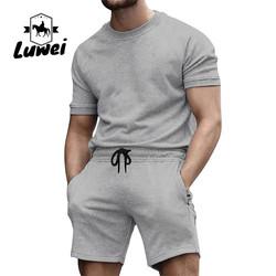 Algodão Jogging Homens Vestuário Desportivo Conjunto Fitnesse Trajes de ginástica Trajes de 2 peças