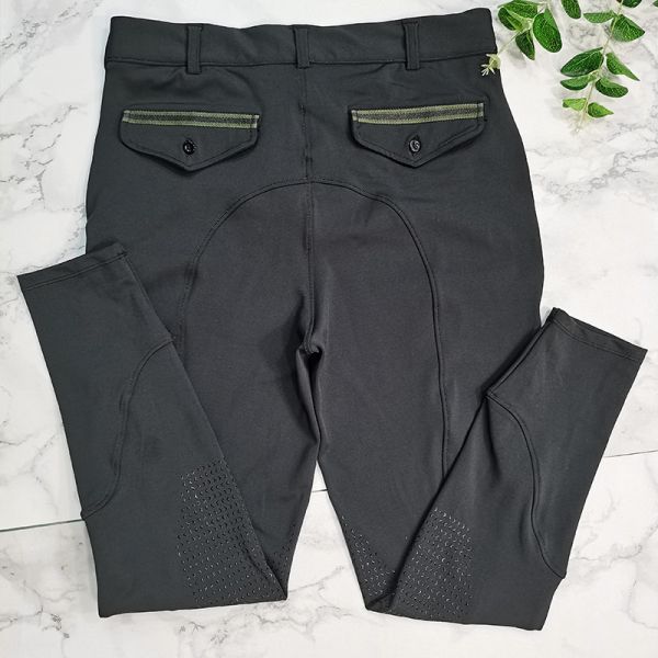 Black Eco - Friendly Zipper Horse Riding Pants Breaches Apparel