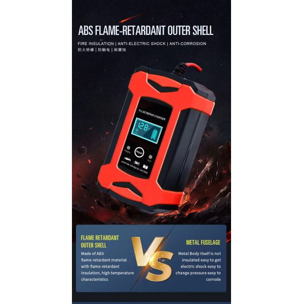 Battery Tester LCD Color Display for Motorcycles Cars SUVs Trucks-Dry Lead-Acid AGM GEL SLA