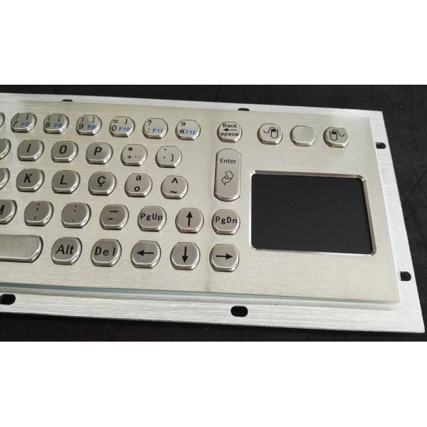 70 Keys Industrial Computer Keyboard SUS304 Brushed With Touchpad