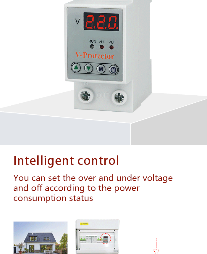 New Cheap LED Over and Under Voltage protector device 63A 40A