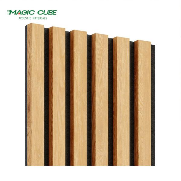 Fr MDF Face Material Contemporary Design Akupanel Slatted Acoustic Wood Veneer Panels
