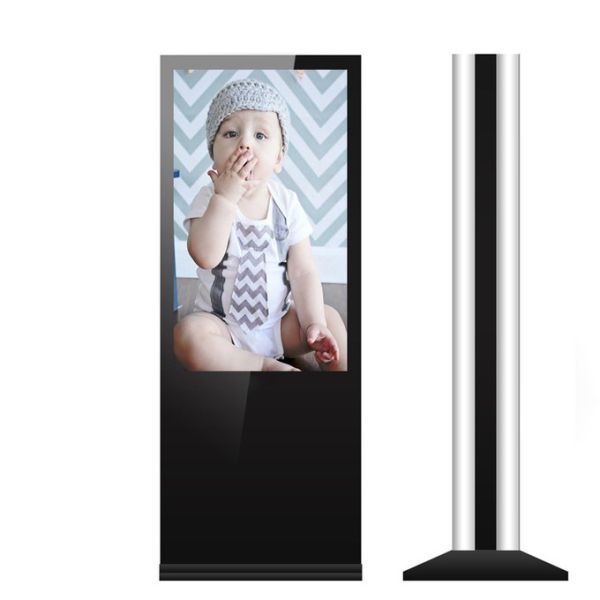 Android Digital Signage 55 Inch Double Side Kiosk 500cd/m2 Quick Response