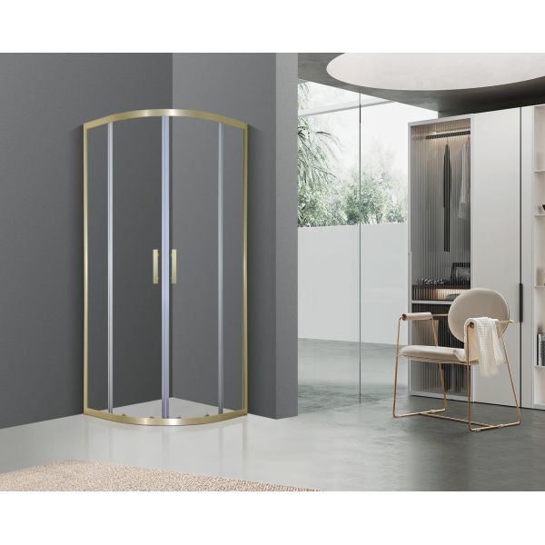 6mm tempered glass 900x900x2000mm Bathroom Curved Corner Shower Enclosure , Shower And Bath Enclosures