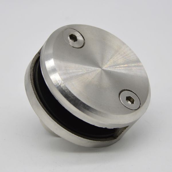 Round shape glass to glass connector clamps, material SS304, finishing satin or mirror, for 9-12mm glass