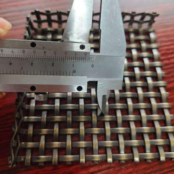 Brass Metal Stainless Steel Elevator Decorative Architectural Woven Wire Mesh Panel Curtain For Cabinet Doors