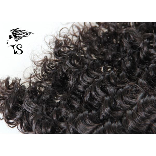 4 Bundles Indian Remy Human Hair Deep Wave , Indian Curly Hair Extensions