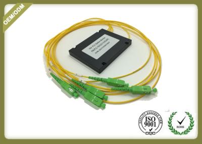 Single Mode 1x4 PLC Fiber Optic Splitter With SC APC For FTTX Solution OEM ODM