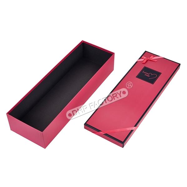 Best Attractive Cardboard Packaging Red Wig Box Ribbon Decorate For Wig Gift Box