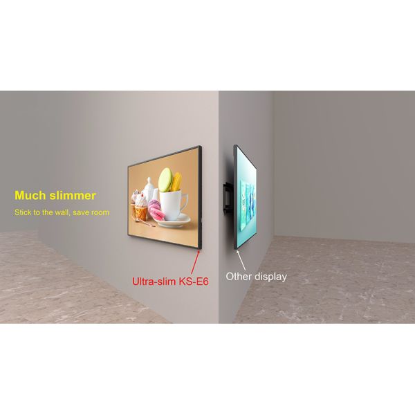 43‑Inch Zero‑Distance Wall‑Mounted Digital Signage Display, Commercial Wall‑Mount LCD Advertising Screen & Monitor
