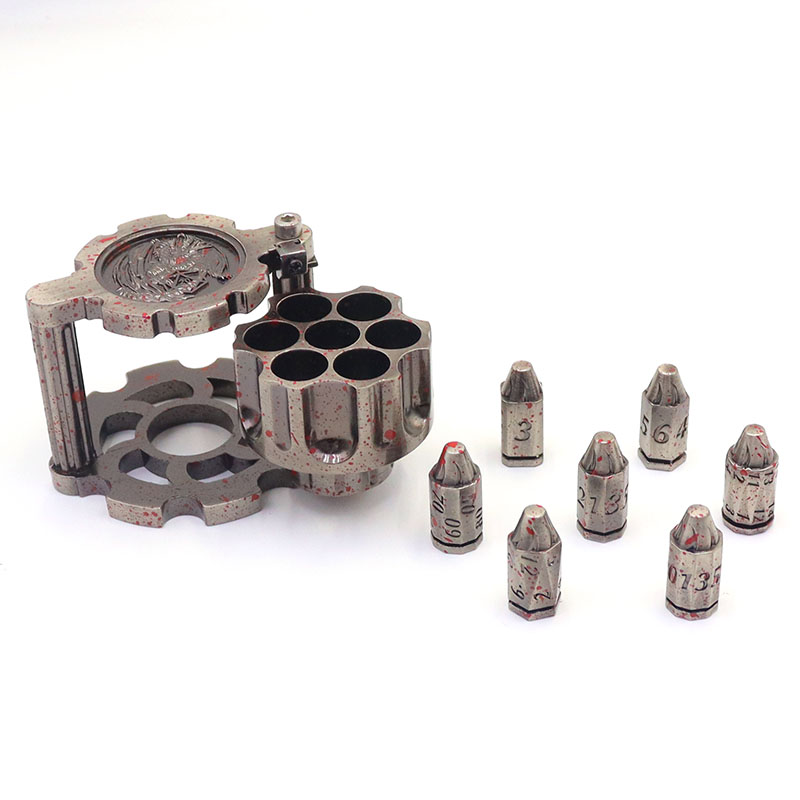 Antique Silver 374g Heavyweight Metal Dice Spinner with 3D Dragon Relief and Sliding Hidden Compartment for RPG Gear