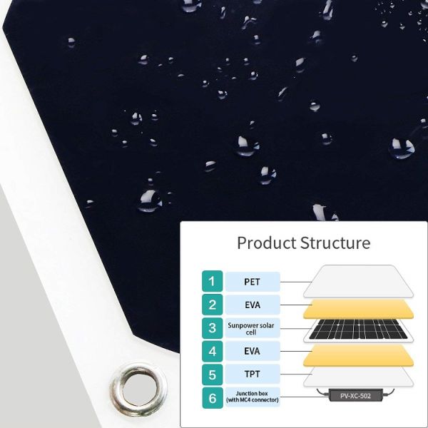 Panel solar mono flexible de 18V 150W 160W 200W 300W 350 Watt Panel solar de energía solar
