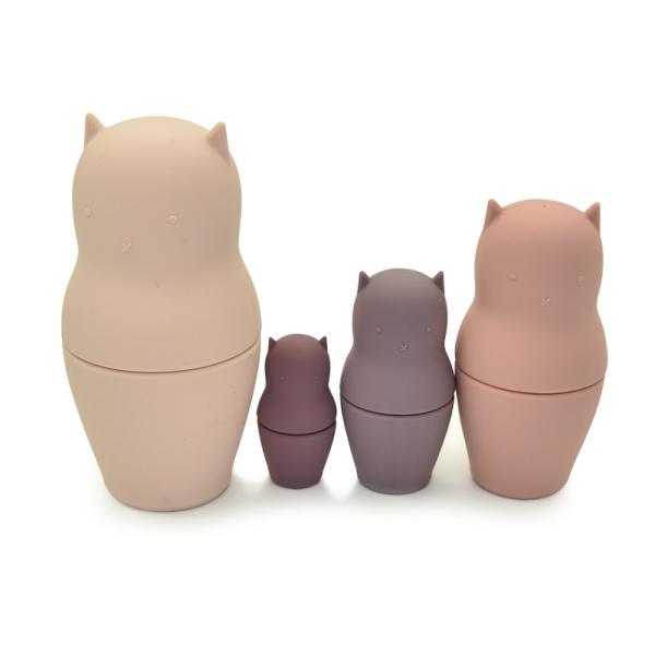 FBA Free Russia Babushka Silicone Baby Educational Toys For Infants