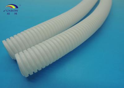 Electrical Conduit PP White Corrugated Pipes 5.5mm - 48mm Inner Dia Fire Resistance