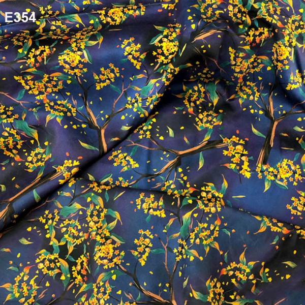 Tela de seda impressa feita sob encomenda do De Chine Fabric Pure Silk Brocade do crepe de Sandwashed 27mm