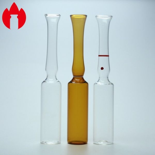 Открытая медицинская ампула боросиликатного стекла 1ml витамина C - 20ml