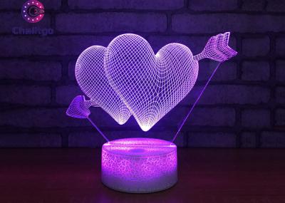7 Colors Gradual Changing 3D LED Illusion Lamps Touch Switch USB Table Lamp