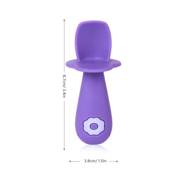 Baby Led Weaning Spoon For First Stage Self Feeding Training 6 Months Toddler Utensils Set