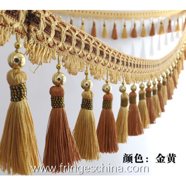 Handmade fashionable chain beads lace tassels fringes for curtain/sofa/pillow/stage decoration