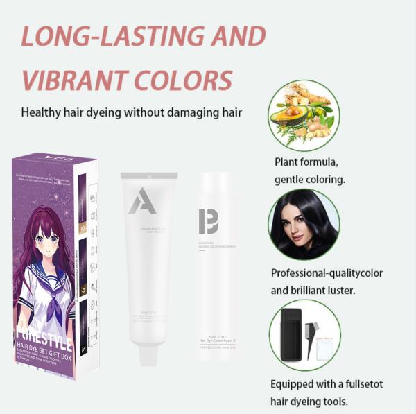OEM Hair Dye Factory Semi Permanent Home Hair Dye With Hair Color Developer Organic Hair Colour