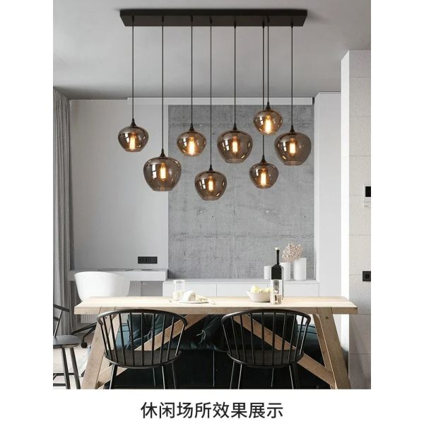 Modern Glass Chandeliers For Dining Tables Living Room Kitchen Office Coffee Hanging Lamp (WH-AP-679)