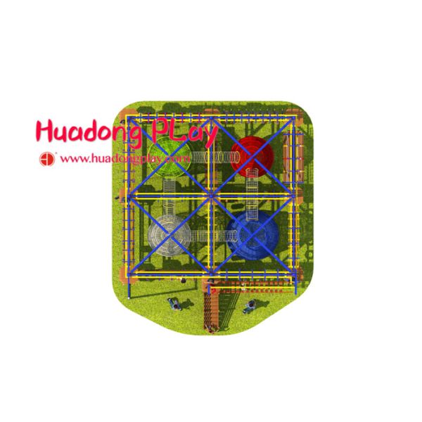 Mix Color Indoor Adventure Playground Food Grade Plastic Long Life Span