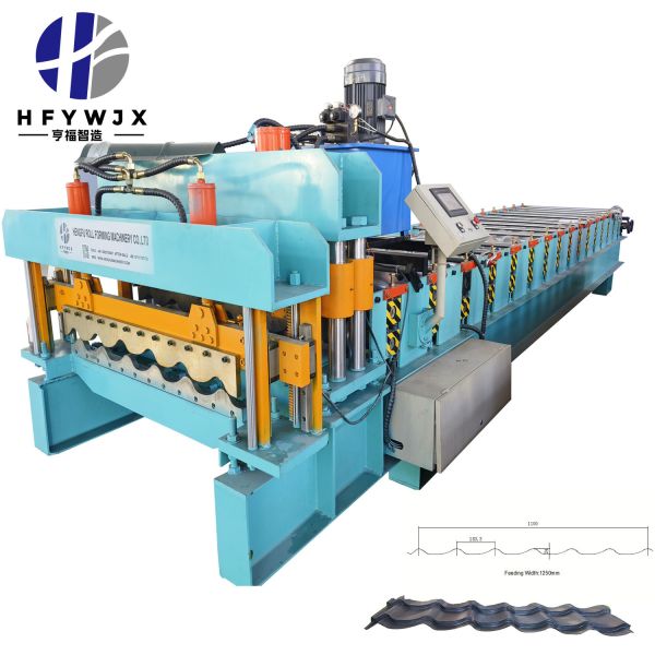 Customized 1100 Model Glazed Roof Tile Production Machines With Chain Drive