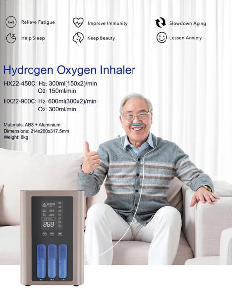 Portable Hydrogen Inhalation Machine with 99.99% Purity and 900ml/min Flow for Medical Grade Therapy