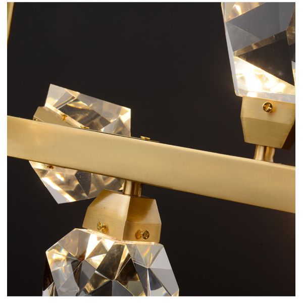 Modern Circle Rectangle Chandelier Lighting Living Dining Room Diamond Crystal Hanging Lamp(WH-CY-185)