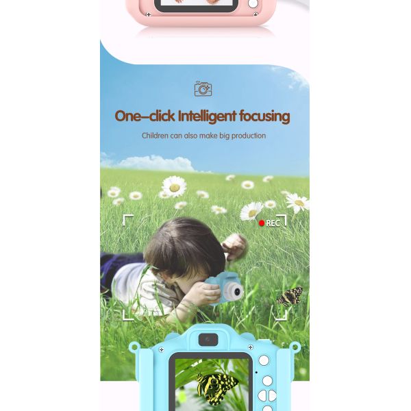Appareil photo numérique pour enfants X11S Mini à double objectif 1080P, motif lapin de dessin animé, pour enfants