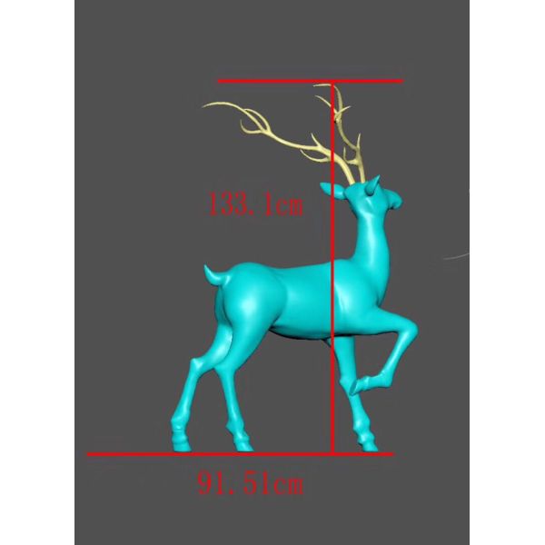 2019 New Designs Stainless Steel Elk Wapiti Metal Art Sculpture For 5 Star Hotel Decoration