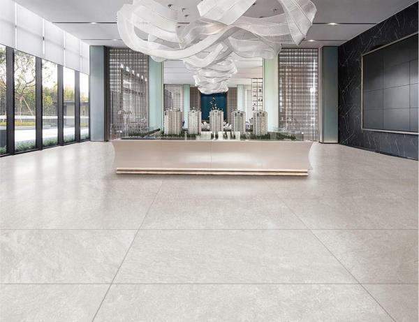 Full Body Porcelain Floor Tiles 600x1200mm Non-Slip Grey Rustic