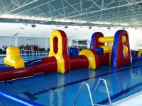 Corrediça do divertimento comercial do Aqua/curso de obstáculo infláveis explosão da água para a piscina