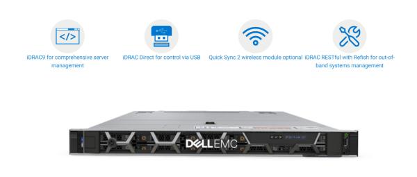 Dell PowerEdge R650 Server has two CPU sockets which accepts 3rd Generation Intel Xeon Scalable Processors
