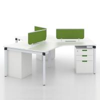 Poste de travail de bureau à 120 degrés Tableau 25mm Poste de travail 4 places