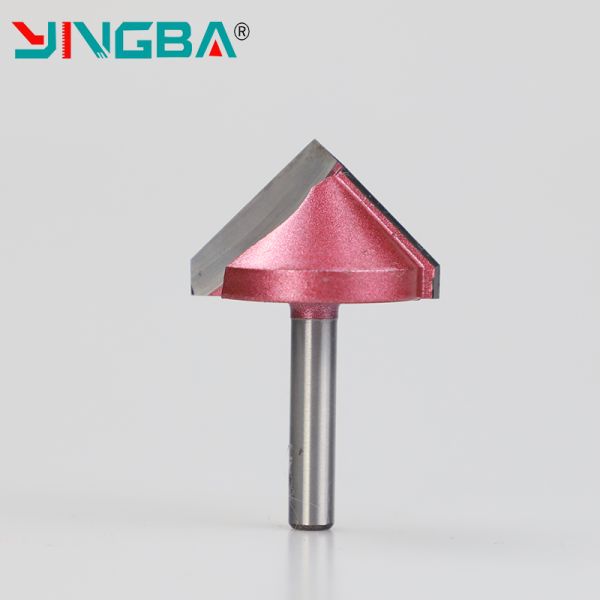 Fresa de madera para router en forma de V 45HRC, fresado de madera, broca de chaflán con rodamiento