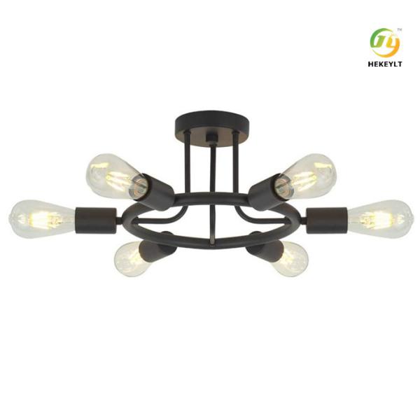 6 Heads Retro Industrial LED Ceiling Light For Living / Dining Room