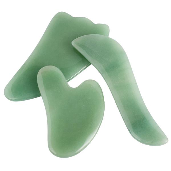 Placa de Aventurine Jade Face Scraper Therapy Tablets Gua Sha dos artesanatos para a cara