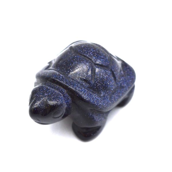 Client's Requirement Mysterious Blue Carved Turtle Mini Figurine for Holiday Home Decoration