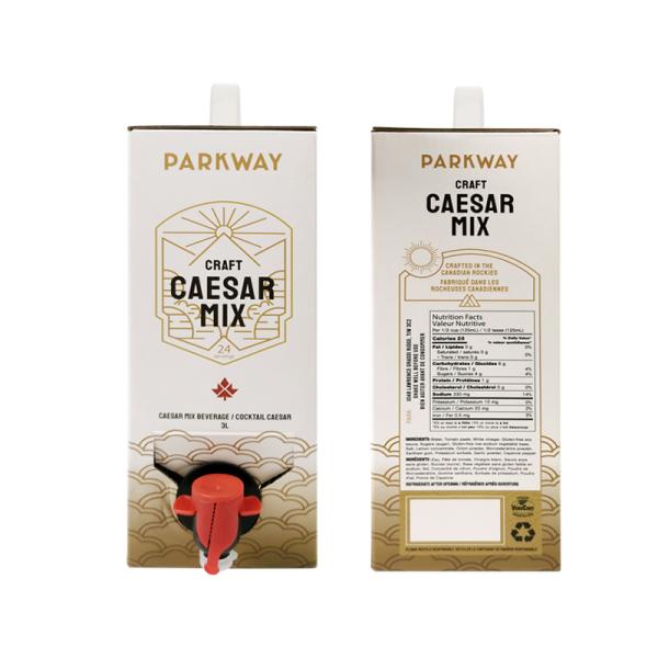 1L 1,5L 2L 3L 5L 96OZ BIB BAG Sac jetable en boîte Thé jus de café à emporter Boîte en papier avec distributeur