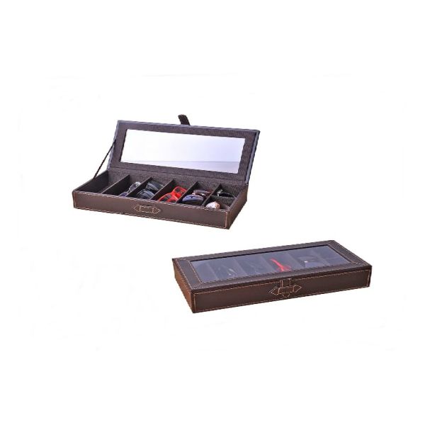 Sunglasses Jewelry Packaging Boxes Custom Imitation Leather Material Metal Lock